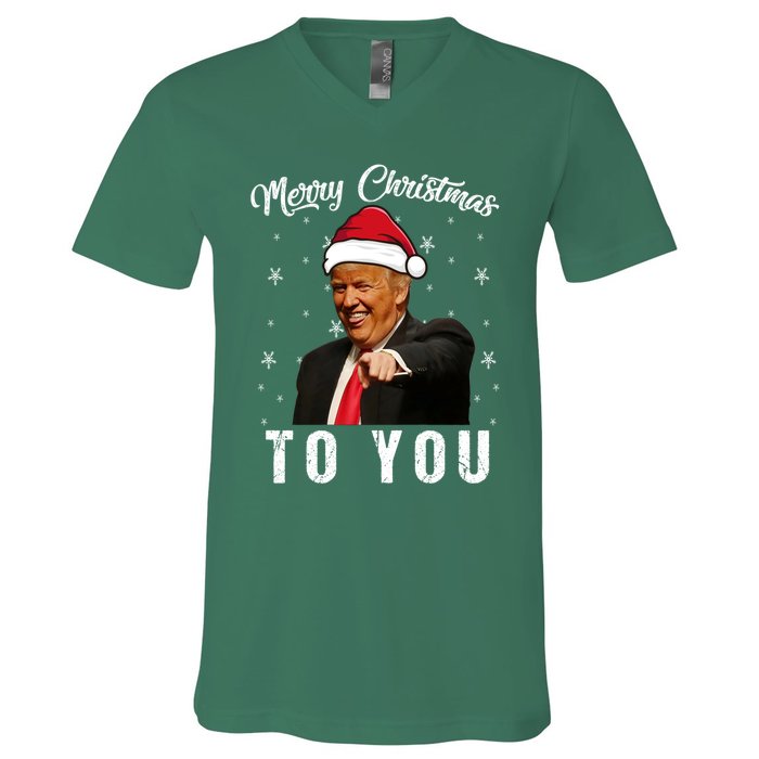 Trump 2024 ILl Be Home For Christmas V-Neck T-Shirt