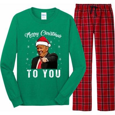 Trump 2024 ILl Be Home For Christmas Long Sleeve Pajama Set