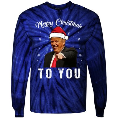 Trump 2024 ILl Be Home For Christmas Tie-Dye Long Sleeve Shirt