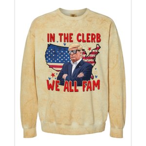 Trump 2024 In The Clerb We All Fam 45 47 Colorblast Crewneck Sweatshirt