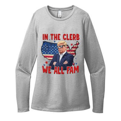 Trump 2024 In The Clerb We All Fam 45 47 Womens CVC Long Sleeve Shirt