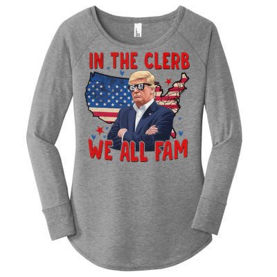 Trump 2024 In The Clerb We All Fam 45 47 Women's Perfect Tri Tunic Long Sleeve Shirt