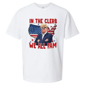 Trump 2024 In The Clerb We All Fam 45 47 Sueded Cloud Jersey T-Shirt