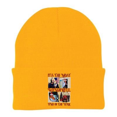 Trump 2024 ILl Be Home For Christmas Knit Cap Winter Beanie