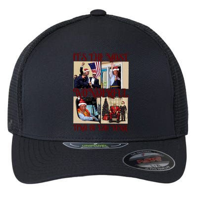 Trump 2024 ILl Be Home For Christmas Flexfit Unipanel Trucker Cap