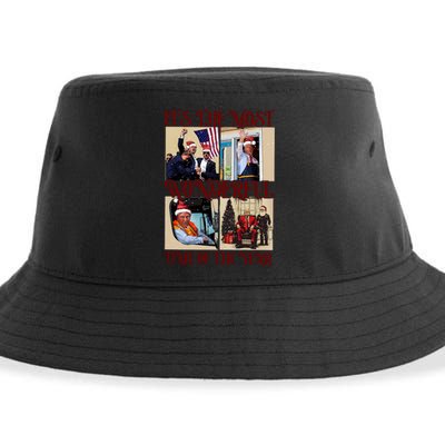 Trump 2024 ILl Be Home For Christmas Sustainable Bucket Hat