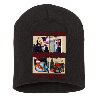 Trump 2024 ILl Be Home For Christmas Short Acrylic Beanie