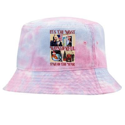 Trump 2024 ILl Be Home For Christmas Tie-Dyed Bucket Hat