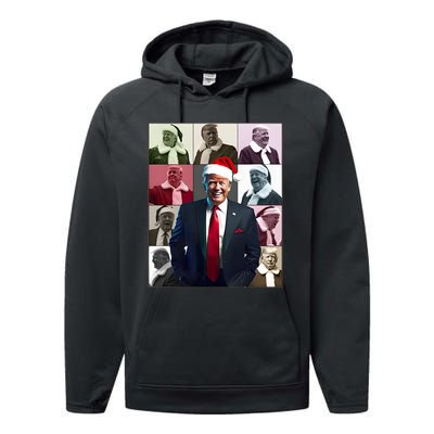 Trump 2024 ILl Be Home For Christmas Performance Fleece Hoodie