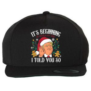 Trump 2024 ILl Be Home For Christmas Wool Snapback Cap