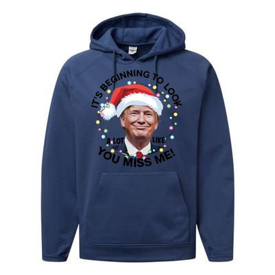 Trump 2024 ILl Be Home For Christmas Performance Fleece Hoodie