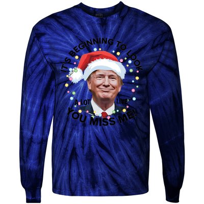 Trump 2024 ILl Be Home For Christmas Tie-Dye Long Sleeve Shirt