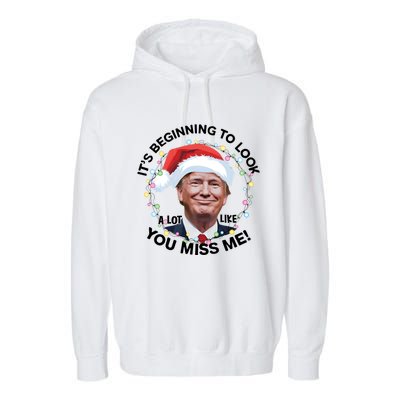 Trump 2024 ILl Be Home For Christmas Garment-Dyed Fleece Hoodie