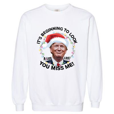 Trump 2024 ILl Be Home For Christmas Garment-Dyed Sweatshirt