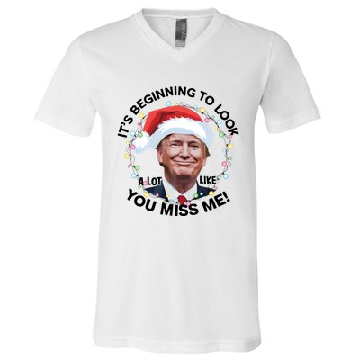 Trump 2024 ILl Be Home For Christmas V-Neck T-Shirt