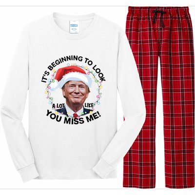 Trump 2024 ILl Be Home For Christmas Long Sleeve Pajama Set