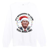 Trump 2024 ILl Be Home For Christmas Premium Crewneck Sweatshirt