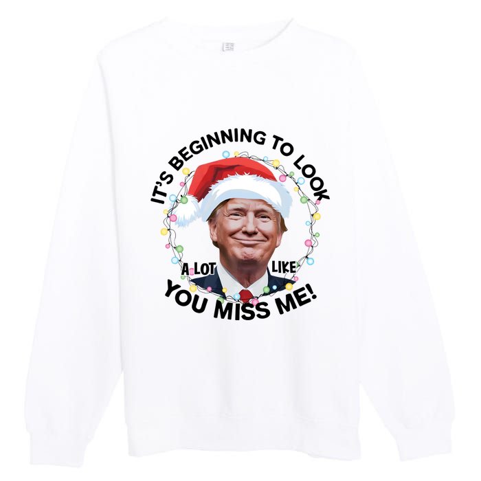 Trump 2024 ILl Be Home For Christmas Premium Crewneck Sweatshirt