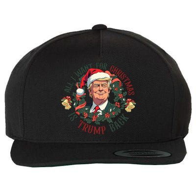 Trump 2024 ILl Be Home For Christmas Wool Snapback Cap