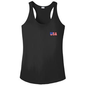 Trump 24 Jersey Style Front Pocket Logo and Back Ladies PosiCharge Competitor Racerback Tank