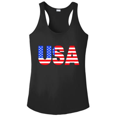 Trump 24 Jersey Style Front Pocket Logo and Back Ladies PosiCharge Competitor Racerback Tank