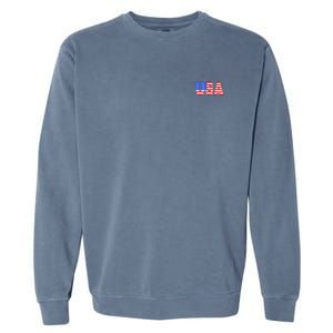 Trump 24 Jersey Style Front Pocket Logo and Back Garment-Dyed Sweatshirt