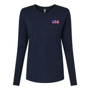 Trump 24 Jersey Style Front Pocket Logo and Back Womens Cotton Relaxed Long Sleeve T-Shirt