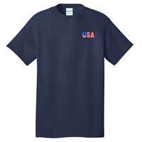 Trump 24 Jersey Style Front Pocket Logo and Back Tall T-Shirt