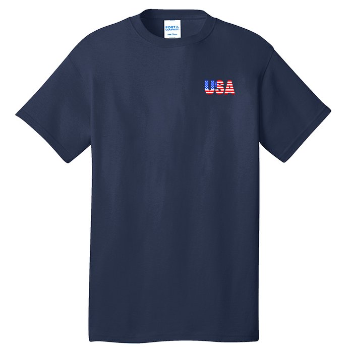 Trump 24 Jersey Style Front Pocket Logo and Back Tall T-Shirt