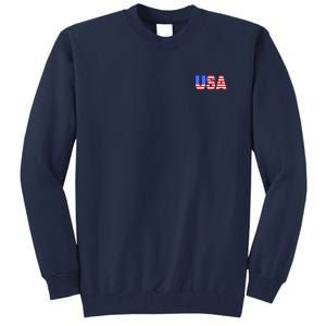 Trump 24 Jersey Style Front Pocket Logo and Back Tall Sweatshirt