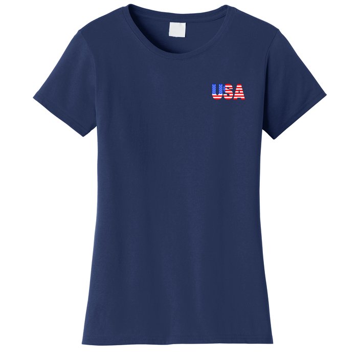 Trump 24 Jersey Style Front Pocket Logo and Back Women's T-Shirt