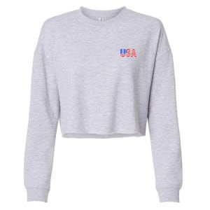 Trump 24 Jersey Style Front Pocket Logo and Back Cropped Pullover Crew