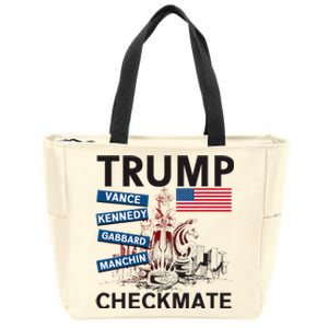 Trump 2024 Joe Manchin Kennedy Gabbard Checkmate Zip Tote Bag