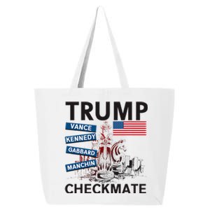 Trump 2024 Joe Manchin Kennedy Gabbard Checkmate 25L Jumbo Tote