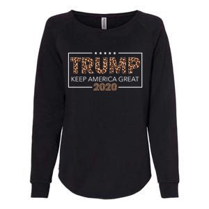 Trump 2020 Keep America Great Leopard Print Gift Gift Womens California Wash Sweatshirt