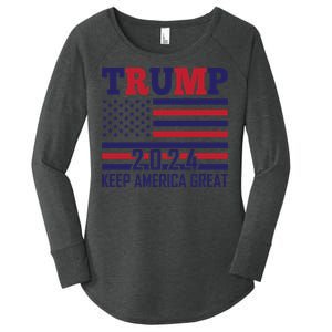 Trump 2024 Keep America Great Women's Perfect Tri Tunic Long Sleeve Shirt