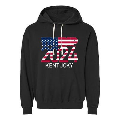 Trump 2024 Kentucky Garment-Dyed Fleece Hoodie