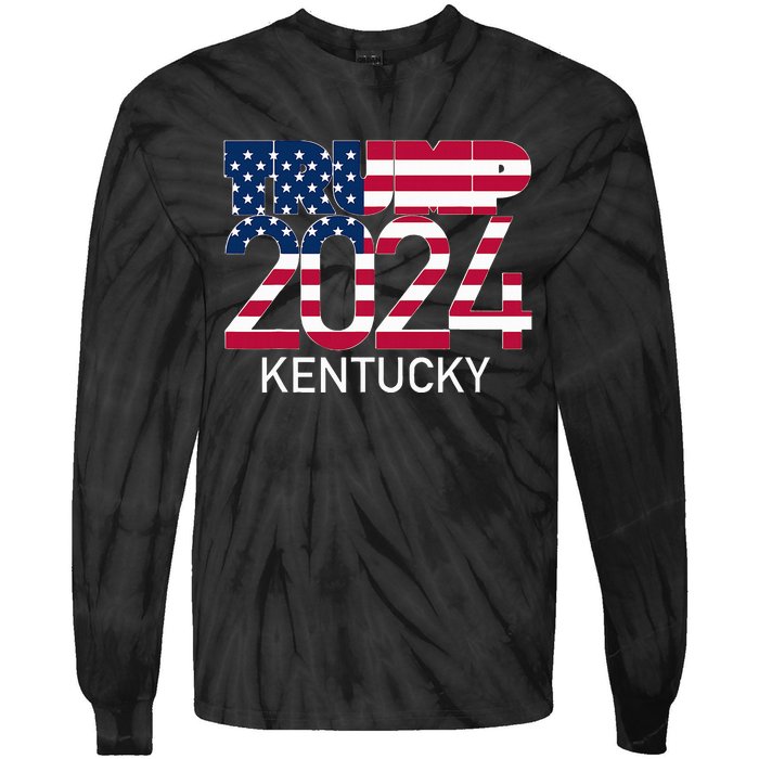 Trump 2024 Kentucky Tie-Dye Long Sleeve Shirt