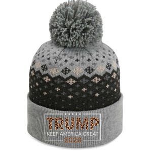 Trump 2020 Keep America Great Leopard Print Gift Gift The Baniff Cuffed Pom Beanie