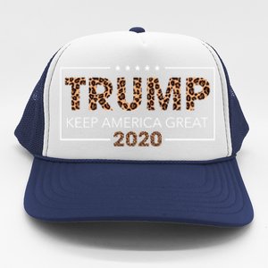 Trump 2020 Keep America Great Leopard Print Gift Gift Trucker Hat