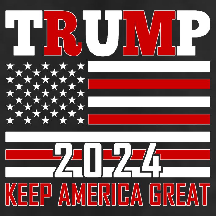 Trump 2024 Keep America Great Usa Flag Front And Back Adult Drive Performance Visor