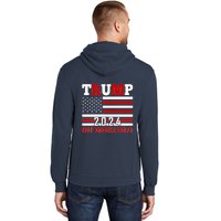 Trump 2024 Keep America Great Usa Flag Front And Back Hoodie