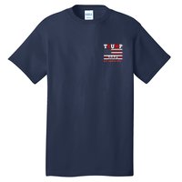 Trump 2024 Keep America Great Usa Flag Front And Back Tall T-Shirt