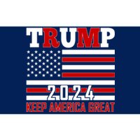 Trump 2024 Keep America Great Usa Flag Front And Back Bumper Sticker