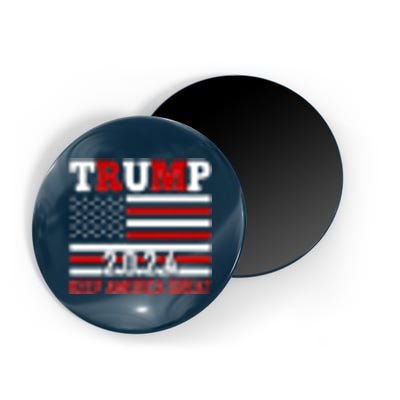 Trump 2024 Keep America Great Usa Flag Front And Back Magnet