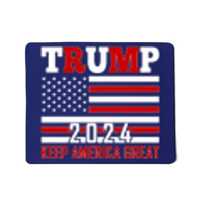 Trump 2024 Keep America Great Usa Flag Front And Back Mousepad