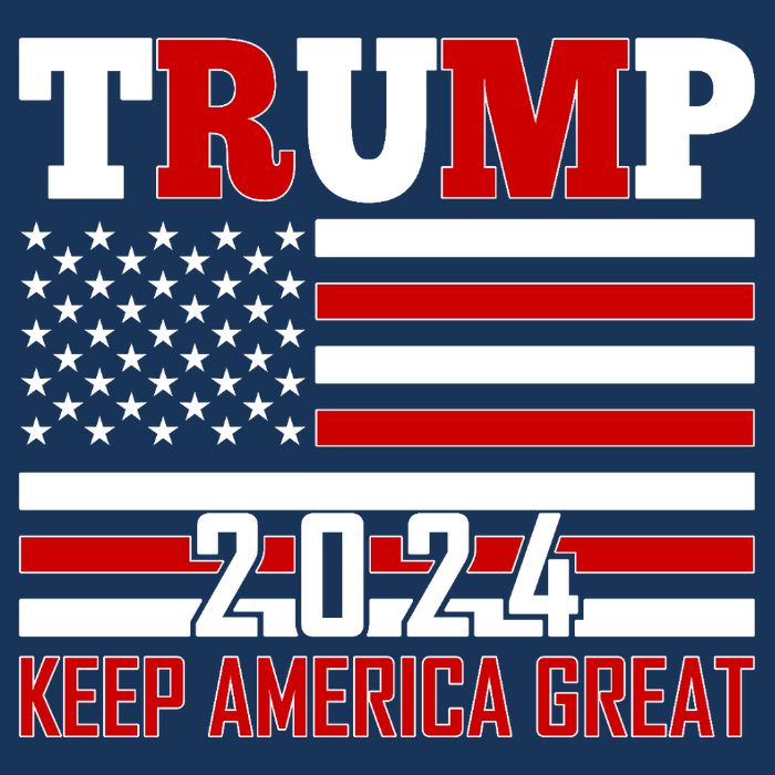 Trump 2024 Keep America Great Usa Flag Front And Back Premium T-Shirt