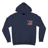 Trump 2024 Keep America Great Usa Flag Front And Back Tall Hoodie