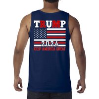 Trump 2024 Keep America Great Usa Flag Front And Back Tank Top