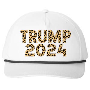 Trump 2024 Leopard Design Snapback Five-Panel Rope Hat